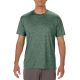 Rövid ujjú Actíve Fit férfi sport póló, Gildan GI46000, Heather Sport Dark Green-S