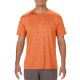 Rövid ujjú Actíve Fit férfi sport póló, Gildan GI46000, Heather Sport Orange-S