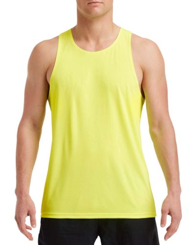 Sport hátú Actíve Fit férfi trikó, Gildan GI46200, Safety Green-3XL