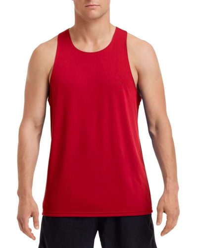 Sport hátú Actíve Fit férfi trikó, Gildan GI46200, Sport Scarlet Red-2XL