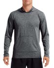 Hosszú ujjú kapucnis Aktív Fit férfi póló, Gildan GI46500, Heather Sport Black-3XL