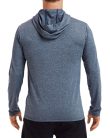 Hosszú ujjú kapucnis Aktív Fit férfi póló, Gildan GI46500, Heather Sport Dark Navy-2XL