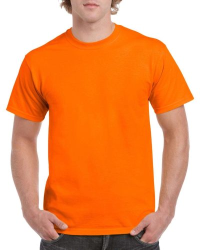 Rövid ujjú klasszikus szabású póló, Gildan GI5000, S.Orange-4XL