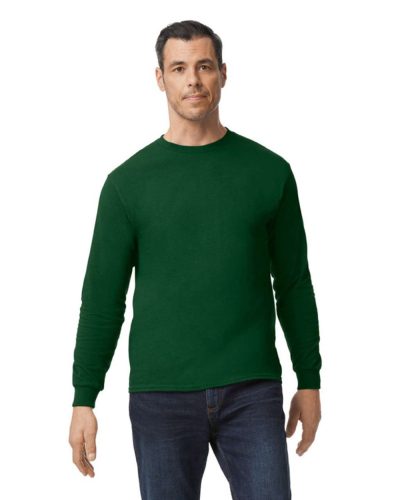 Klasszikus szabású hosszú ujjú póló, Gildan GI5400, Forest Green-3XL