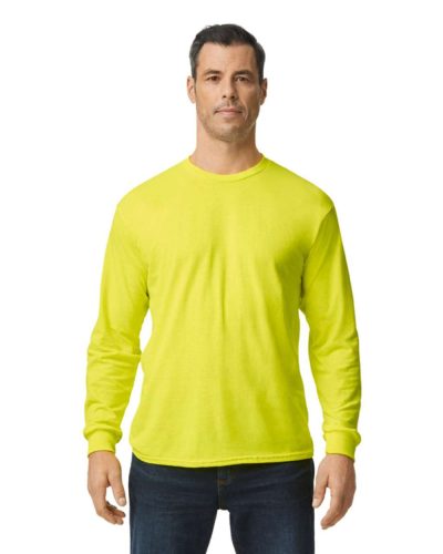 Klasszikus szabású hosszú ujjú póló, Gildan GI5400, Safety Green-2XL