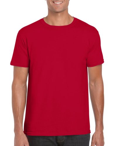 Softstyle rövid ujjú környakas póló, Gildan GI64000, Cherry Red-3XL