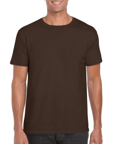 Softstyle rövid ujjú környakas póló, Gildan GI64000, Dark Chocolate-2XL