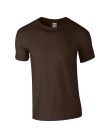 Softstyle rövid ujjú környakas póló, Gildan GI64000, Dark Chocolate-2XL