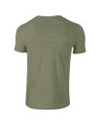 Softstyle rövid ujjú környakas póló, Gildan GI64000, Heather Military Green-3XL