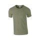 Softstyle rövid ujjú környakas póló, Gildan GI64000, Heather Military Green-4XL