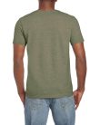 Softstyle rövid ujjú környakas póló, Gildan GI64000, Heather Military Green-L