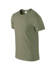 Softstyle rövid ujjú környakas póló, Gildan GI64000, Heather Military Green-L