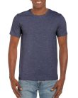 Softstyle rövid ujjú környakas póló, Gildan GI64000, Heather Navy-2XL