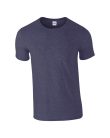 Softstyle rövid ujjú környakas póló, Gildan GI64000, Heather Navy-2XL