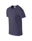 Softstyle rövid ujjú környakas póló, Gildan GI64000, Heather Navy-2XL