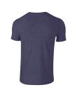 Softstyle rövid ujjú környakas póló, Gildan GI64000, Heather Navy-2XL