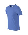 Softstyle rövid ujjú környakas póló, Gildan GI64000, Heather Royal-2XL