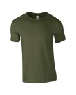 Softstyle rövid ujjú környakas póló, Gildan GI64000, Military Green-2XL