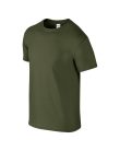 Softstyle rövid ujjú környakas póló, Gildan GI64000, Military Green-2XL