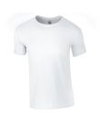 Softstyle rövid ujjú környakas póló, Gildan GI64000, White-2XL