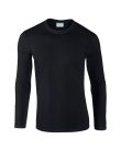 Softstyle hosszú ujjú pamut póló, Gildan GI64400, Black-2XL