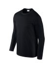 Softstyle hosszú ujjú pamut póló, Gildan GI64400, Black-2XL