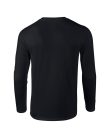 Softstyle hosszú ujjú pamut póló, Gildan GI64400, Black-2XL