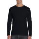 Softstyle hosszú ujjú pamut póló, Gildan GI64400, Black-L