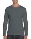 Softstyle hosszú ujjú pamut póló, Gildan GI64400, Charcoal-2XL