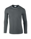 Softstyle hosszú ujjú pamut póló, Gildan GI64400, Charcoal-2XL