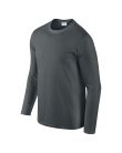 Softstyle hosszú ujjú pamut póló, Gildan GI64400, Charcoal-2XL