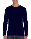 Softstyle hosszú ujjú pamut póló, Gildan GI64400, Navy-2XL