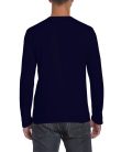 Softstyle hosszú ujjú pamut póló, Gildan GI64400, Navy-2XL