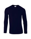 Softstyle hosszú ujjú pamut póló, Gildan GI64400, Navy-2XL