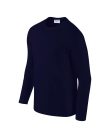 Softstyle hosszú ujjú pamut póló, Gildan GI64400, Navy-2XL