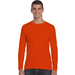   Softstyle hosszú ujjú pamut póló, Gildan GI64400, Orange-L