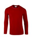 Softstyle hosszú ujjú pamut póló, Gildan GI64400, Red-2XL