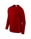 Softstyle hosszú ujjú pamut póló, Gildan GI64400, Red-2XL