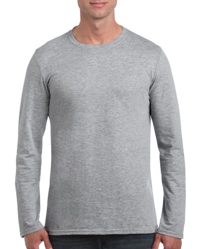 Softstyle hosszú ujjú pamut póló, Gildan GI64400, RS Sport Grey-2XL