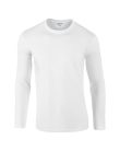 Softstyle hosszú ujjú pamut póló, Gildan GI64400, White-2XL