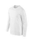 Softstyle hosszú ujjú pamut póló, Gildan GI64400, White-2XL