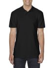 Softstyle dupla piké galléros póló, Gildan GI64800, Black-3XL