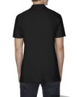 Softstyle dupla piké galléros póló, Gildan GI64800, Black-3XL