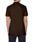 Softstyle dupla piké galléros póló, Gildan GI64800, Dark Chocolate-4XL