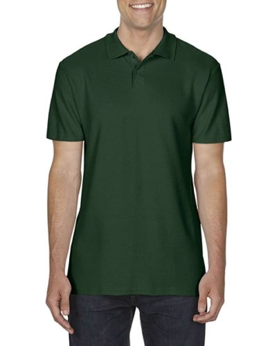 Softstyle dupla piké galléros póló, Gildan GI64800, Forest Green-2XL