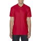 Softstyle dupla piké galléros póló, Gildan GI64800, Red-3XL