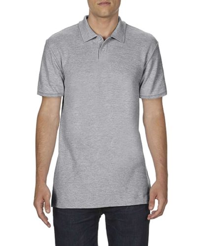 Softstyle dupla piké galléros póló, Gildan GI64800, RS Sport Grey-3XL