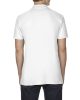 Softstyle dupla piké galléros póló, Gildan GI64800, White-3XL