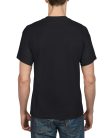 Rövid ujjú kereknyakú unisex póló, Gildan GI8000, Black-L