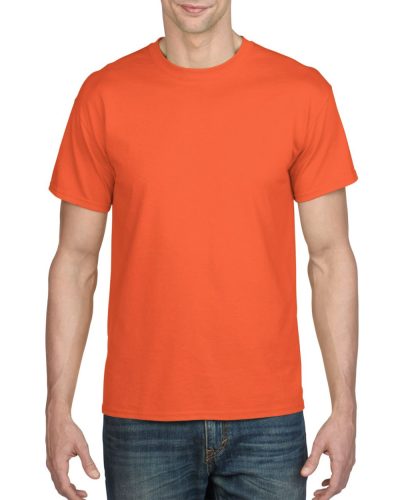 Rövid ujjú kereknyakú unisex póló, Gildan GI8000, Orange-S